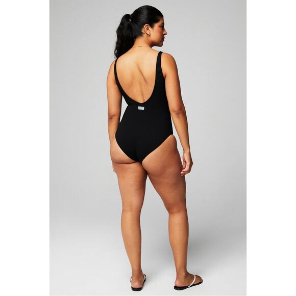 Fabletics Sunset Scoop One Piece Swimsuit Womens Medium Black Square Neck - Picture 10 of 10